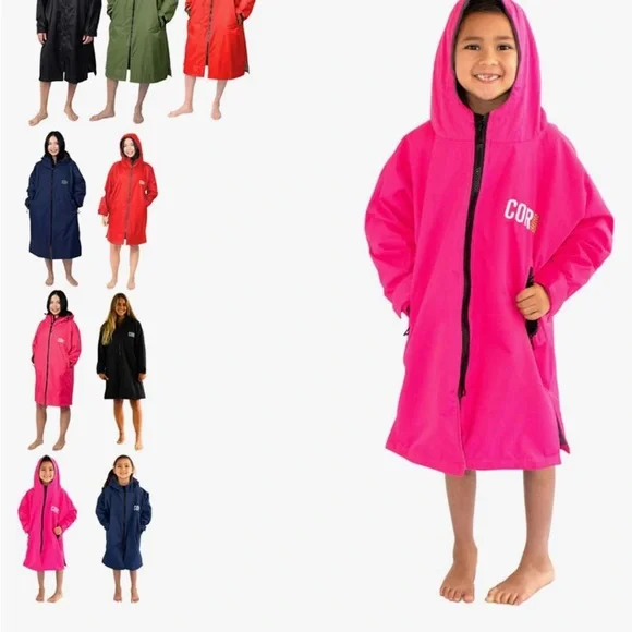 Kids Pink Swim parka